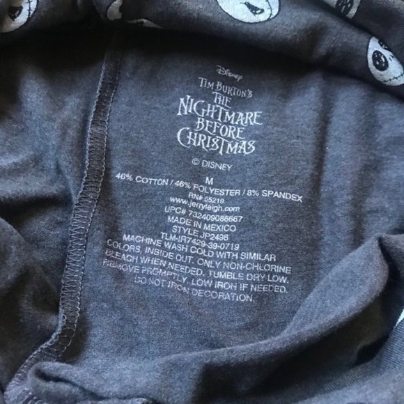 DISNEY: Gray Nightmare Before Christmas Leggings M - Picture 7 of 7